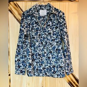 Sonoma Floral Cotton Blouse White BL XS